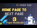 One Screen To Another Screen Flutter || Home Page To Next Page || 3 type || routes || Navigator.