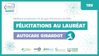 Rendez-vous EVE 2023 : Autocars Girardot, lauréat de la meilleure progression transport de voyageurs