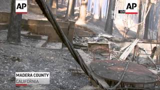 Three wildfires in separate parts of California have damaged or destroyed scores of homes and forced