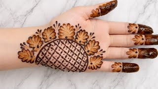 Simple And Easy Front Hand Henna Design Try This Very Simple Mehndi Design