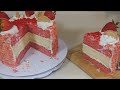 Making the Strawberry Cheesecake Crunch Cake