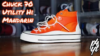 Converse Chuck 70 Utility Hi Mandarin Orange On Foot Unboxing & Review