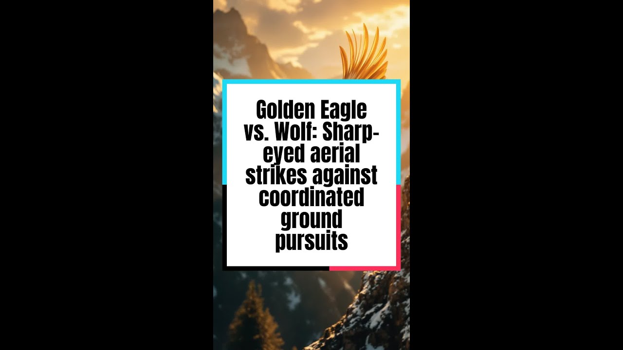Golden Eagle vs. Wolf: Sharp-eyed aerial strikes against coordinated ground pursuits