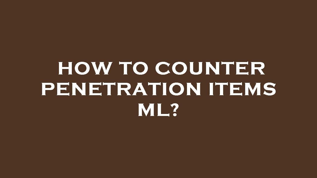 How to counter items ml? YouTube