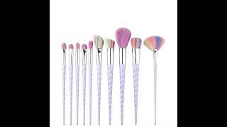 10Pcs/Set unicorn Blending Brush Set Professional Foundation Eye Shadow Brush Kits screenshot 5