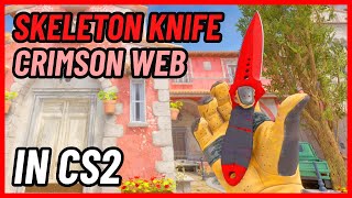 Cs2 Skeleton Knife Crimson Web Cs2 Knife In-Game Showcase 4K