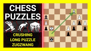 Chess Puzzles to Practice. Themes: Crushing, Long puzzle, Zugzwang. Learn Chess