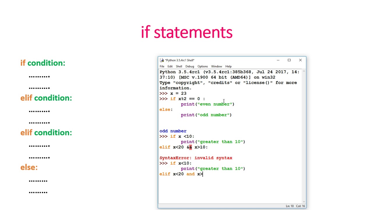 Python Essential training in HINDI- Tutorial 8:Controlling the flow ...