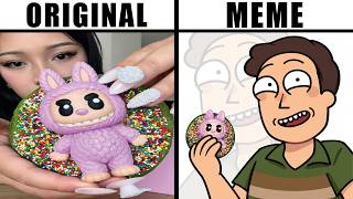 Let's Try the Viral Crumbl Labubu Original vs Meme