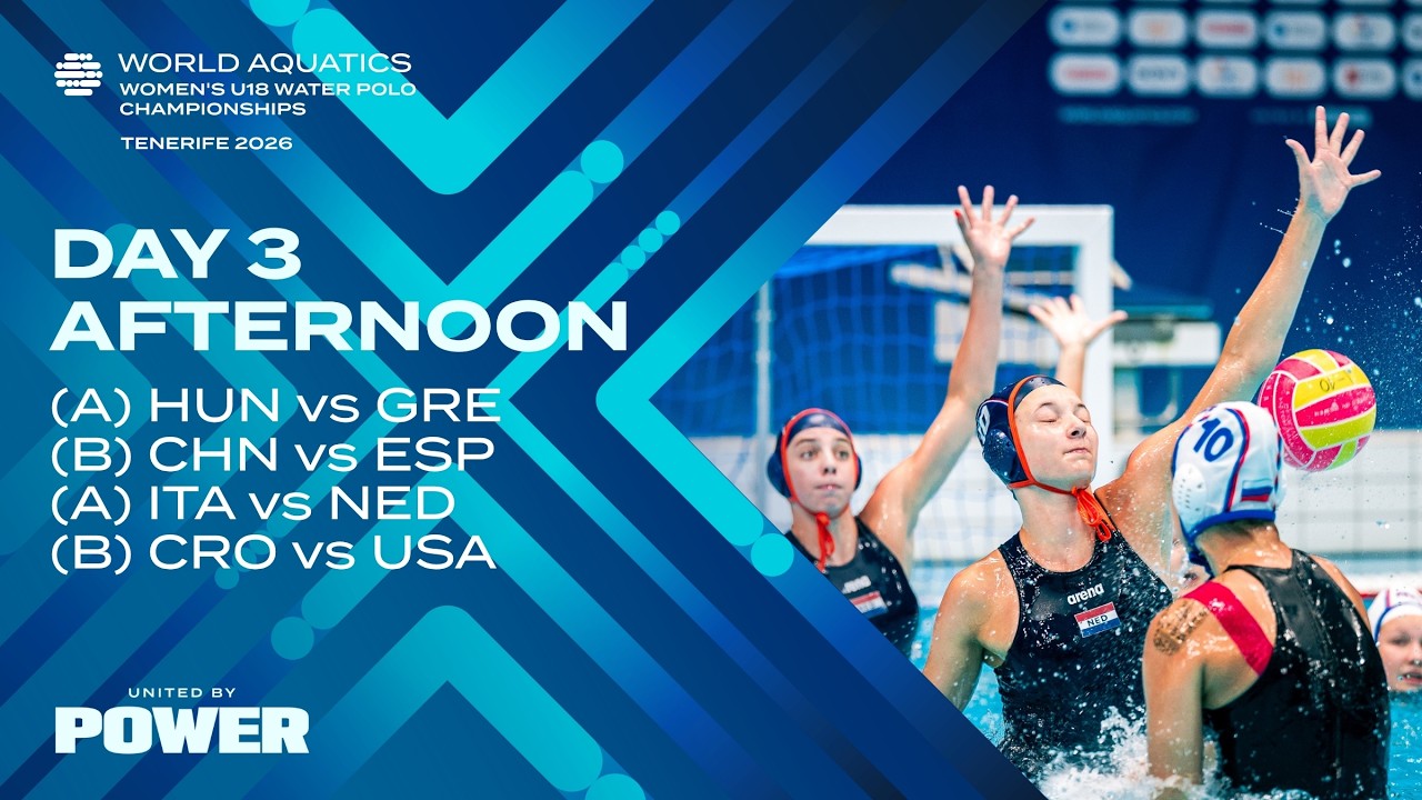 Afternoon Session | Day 3 | Groups | World Aquatics Women's U18 Water Polo Championships 2026