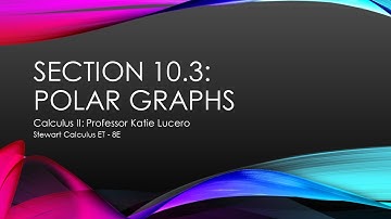 10 3 Graphing Polar Curves