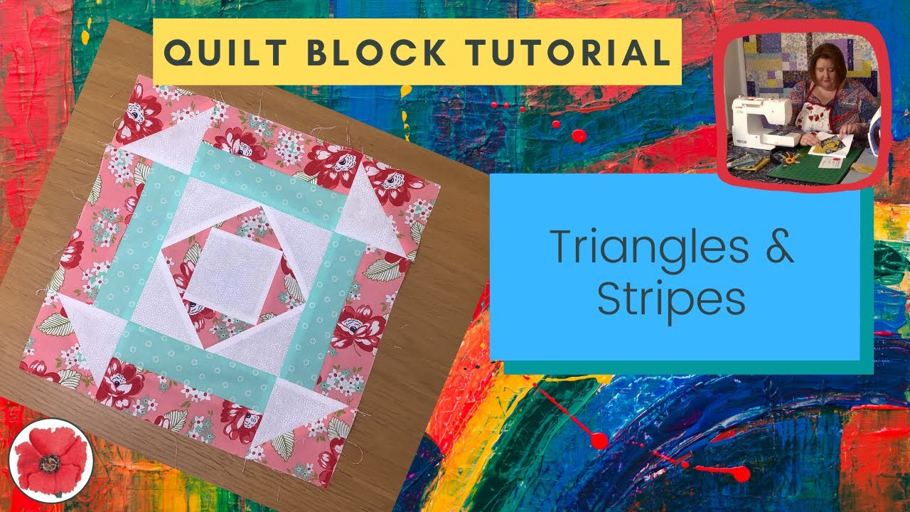 Make the "Triangles & Stripes" Quilt Block ◈ Quilting Tutorial