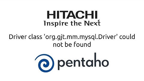 Pentaho Driver class 
