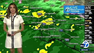 Atmospheric river storm moves into SoCal, bringing heavy rain amid flood advisory