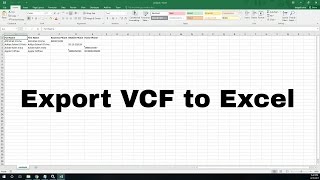 how to export vcf to excel | vba- vbatip#15 screenshot 3