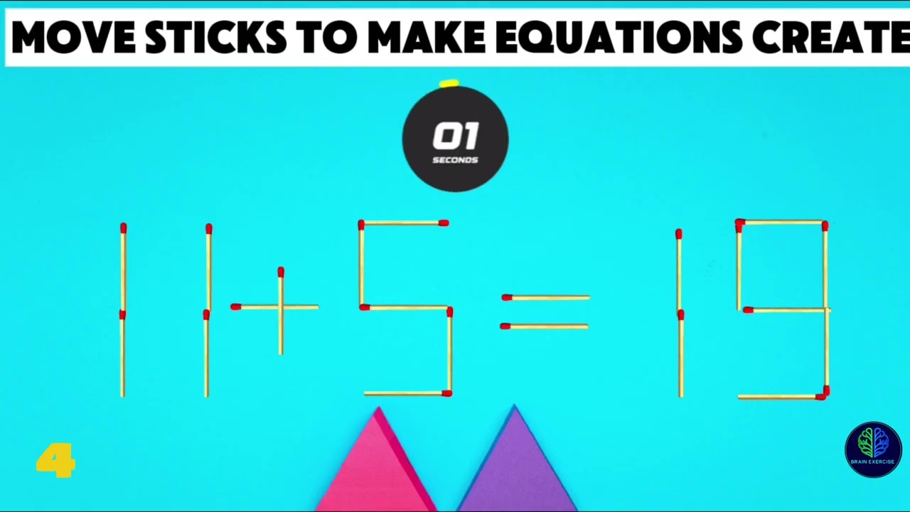 Move 1 Sticks To Make Equations Correct|| Matchstick Puzzle game|| Iq test puzzle.