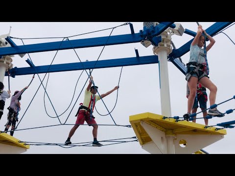 Sky Course on a Cruise Ship! 💪🏽😃👍🏽#cruise #adventure