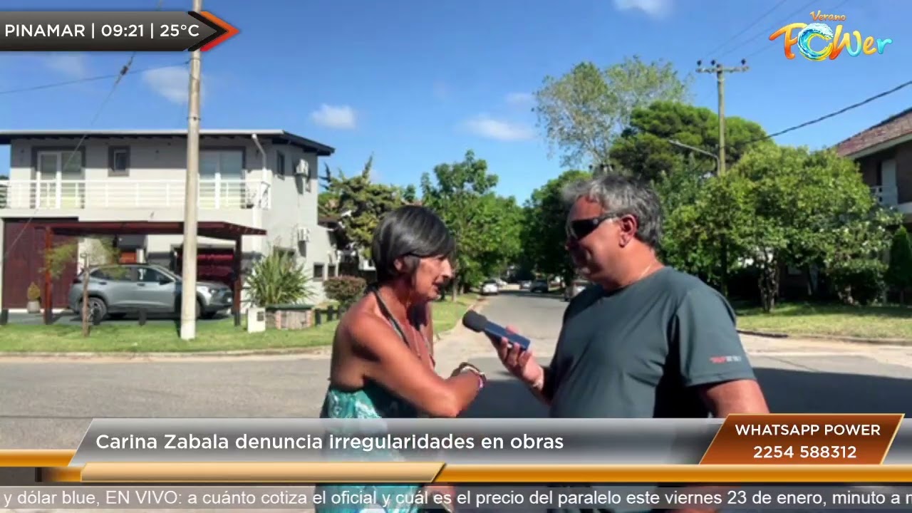Carina Zabala denuncia irregularidades en obras.