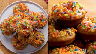 Fruity Cereal Donuts  Tasty