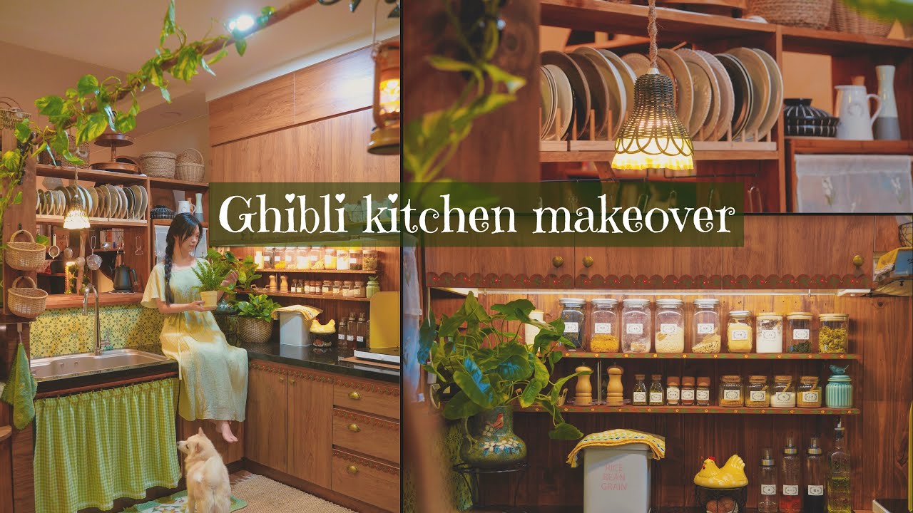 [23] Преображение арендованной кухни | Привнесите магию Ghibli на мою кухню