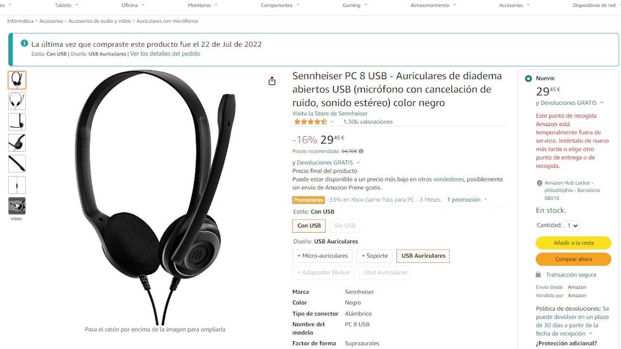 Cómo suena la versión mejorada de los CASCOS DEL XOKAS? (SENNHEISER PC 8  USB en ) 