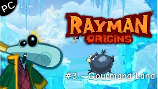 Rayman Origins (PC ver.) Gameplay Walkthrough #3 - World 3 - Gourmand Land (READ DESC)
