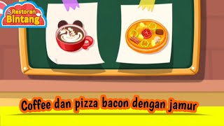BaBybus | Panda kecil Restoran bintang | coffee dan pizza bacon dengan jamur screenshot 3