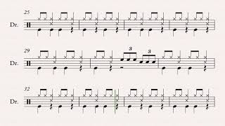 Buffalo Soldier instrumental Drum Part