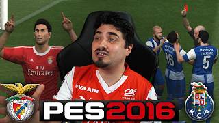 JOGUEI com o BENFICA no PES 2016 contra o PORTO… POLÉMICO!!