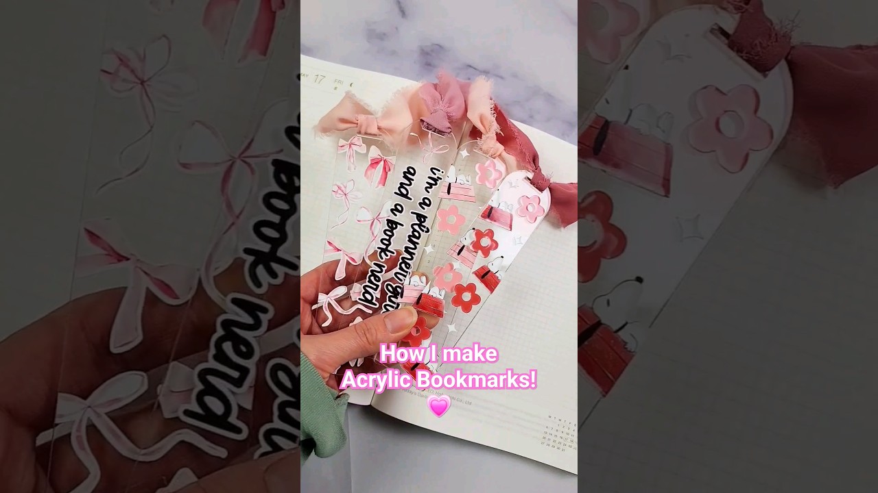 how to make acrylic bookmarks 🌸 