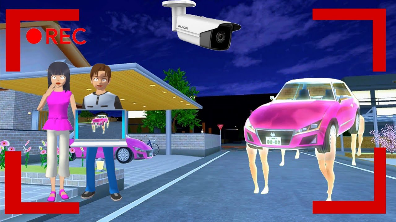 Yuta Mio Panik CCTV Merekam ANOMALI MOBIL YUTA MIO Di Depan rumah | Sakura School Simulator