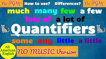 QUANTIFIERS in English (No Background Music Version) | SOME or ANY? MUCH or MANY? | English Grammar