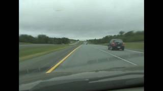 Driving Highway 104 (Trans Canada); Truro, Nova Scotia - New Brunswick