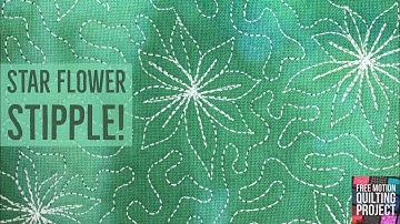 Machine Quilt Star Flower Stipple on a Home Machine and Longarm