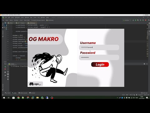 Python | Tkinter UI Login Screen 1000x600