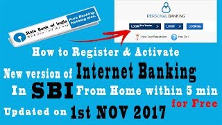 How to register sbi online account, activate internet banking, banking
in using atm, create net telugu activate/enable ...