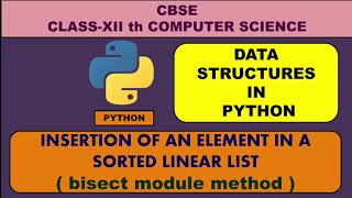 insertion of an element in sorted array ( bisect module method )