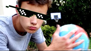 MY CRAZIEST BASKETBALL TRICKSHOTS! (IRL FOOTBALL)