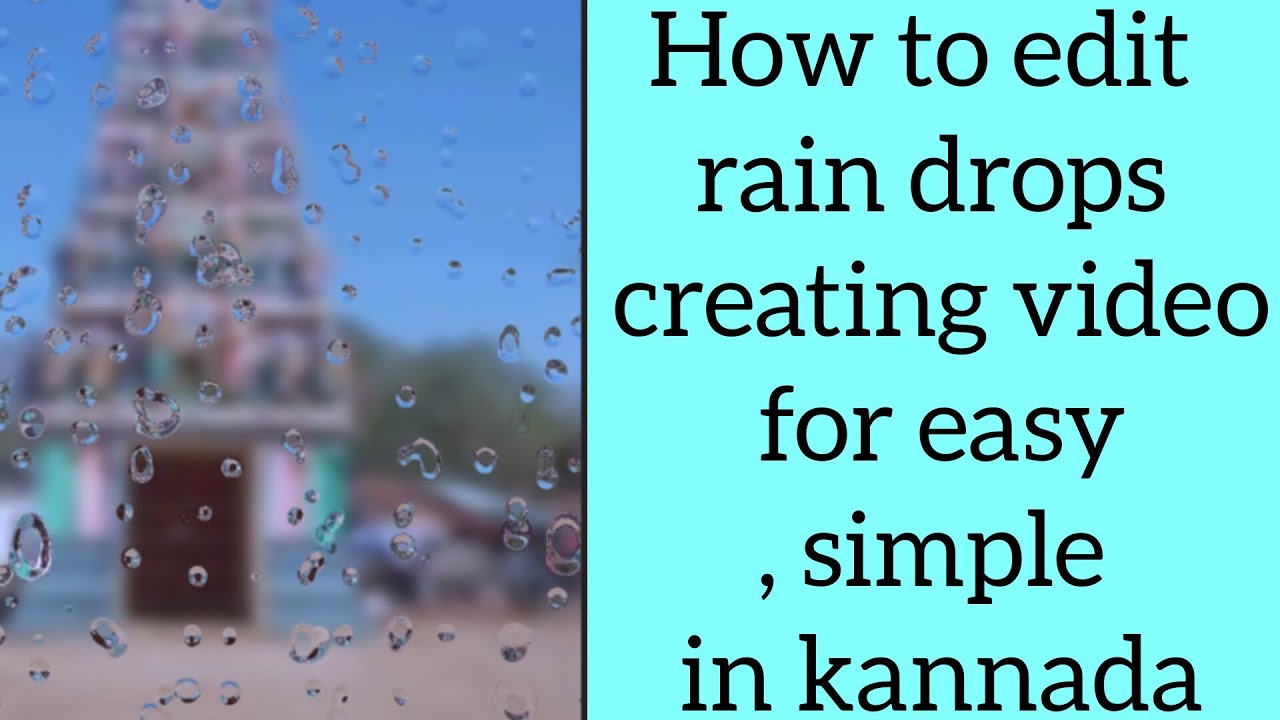 How to make video rain drops slow motion editing video for inshot app