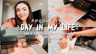 day in my life as a small business owner! *productive*