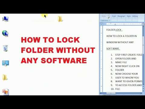 How to lock Folder on window without any software