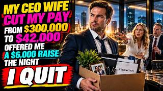 My CEO Wife Cut My Pay From $300,000 to $42,000—Then Offered Me a $6,000 Raise the Night I Quit
