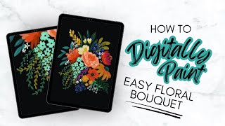 PROCREATE EASY Floral Bouquet Drawing Tutorial for Beginners screenshot 4