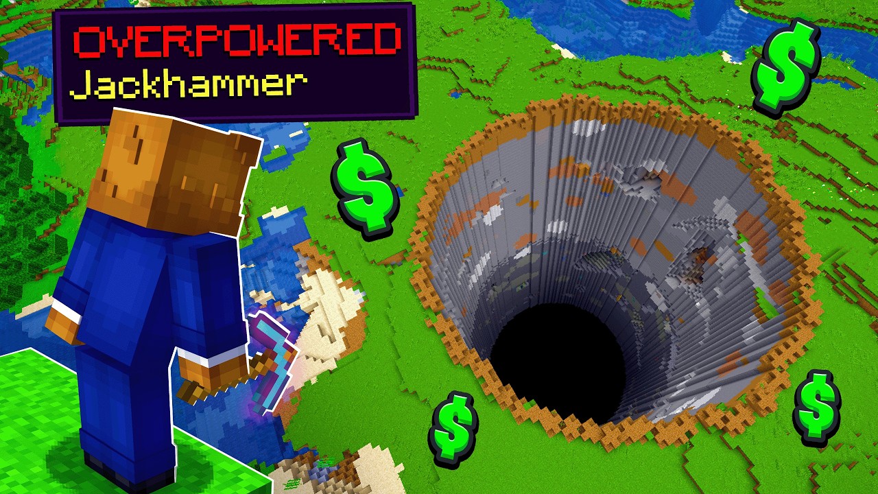 Creating An OVER POWERED Jackhammer In Minecraft Prisons