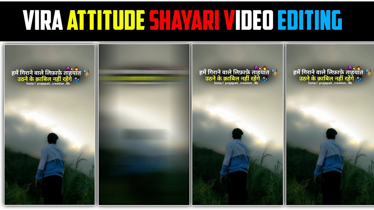 Boys Attitude Shayari Video Editing || Trending Instagram Shayari Reels Video Editing 2024