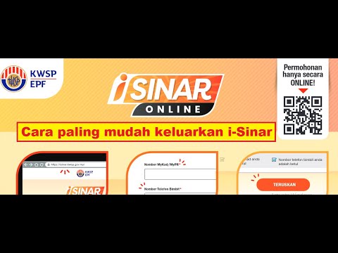 Cara mudah dan cepat isi permohonan i-Sinar KWSP. Scan QR-Code tertera di laman isinar.kwsp.gov.my