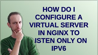 How do I configure a virtual server in nginx to listen only on IPv6