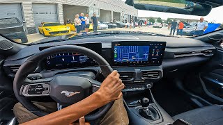 FIRST CARS AND COFFEE IN MY 2024 MUSTANG GT!!! (POV DRIVE)