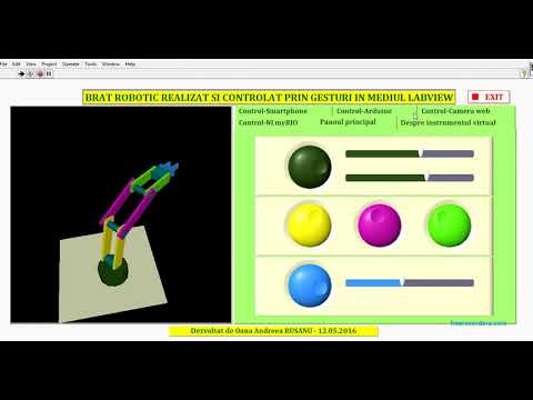 A LabVIEW-based 3D robotic arm designed in LabVIEW and controlled by the Arduino accelerometer