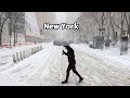 NYC Snowfall Walking Tour - Walk Through New York City 4k Snow - Manhattan Snow Storm